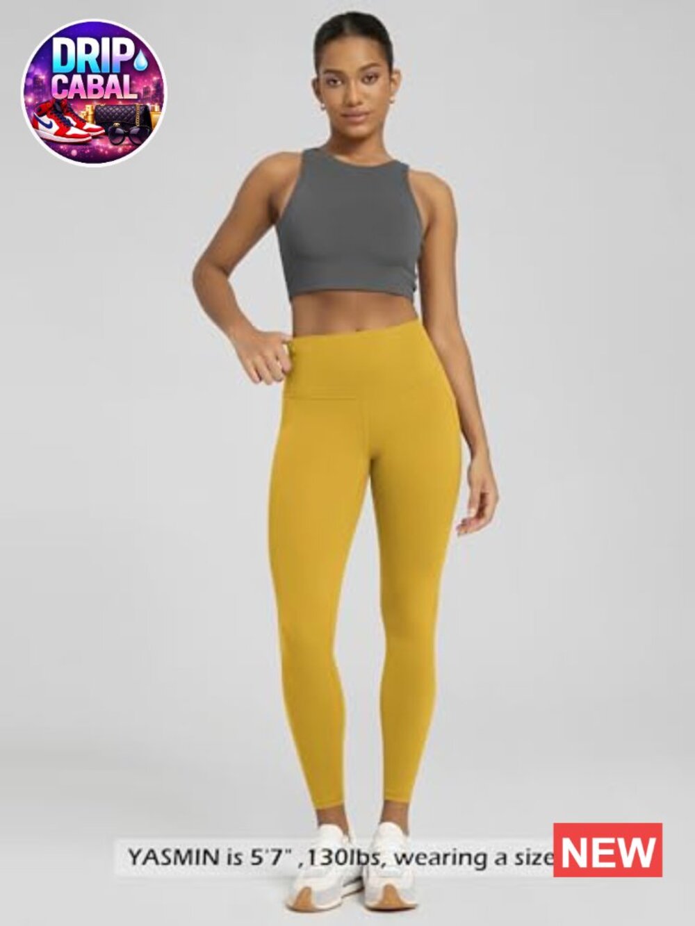 Buttery Soft High Waist Yoga Leggings with Pockets 25" Inseam - Picture 4 of 7